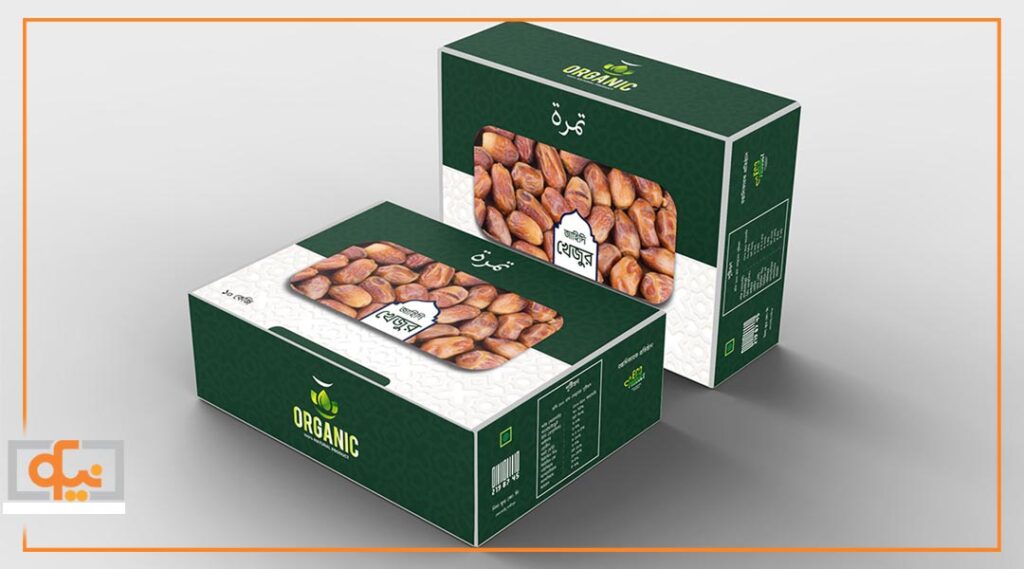 تصویری از چاپ روی جعبه خرما